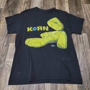 Korn Shirt Mens Medium Black Short Sleeve Issues Album Art Doll Nu Metal Rock